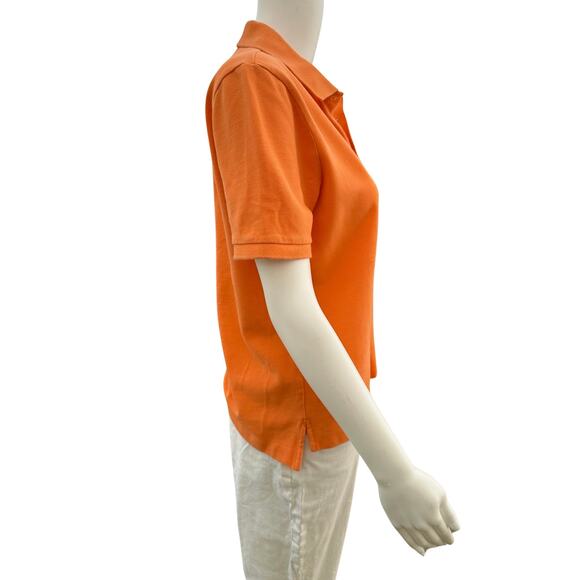 Vintage 90s Ralph Lauren Women’s Orange Polo Shirt Medium - Picture 2 of 7